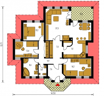 Floor plan of ground floor - BUNGALOW 79